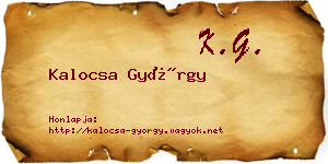 Kalocsa György névjegykártya